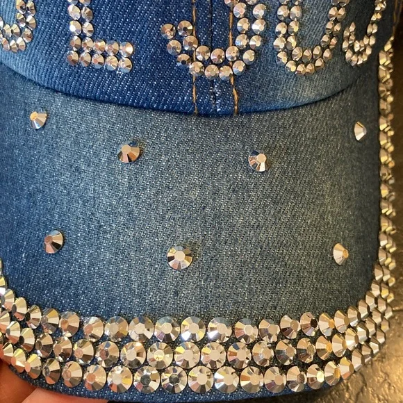 Women’s Madd Hatter rhinestone jean I Love Jesus ball cap - NWT - Picture 5 of 6